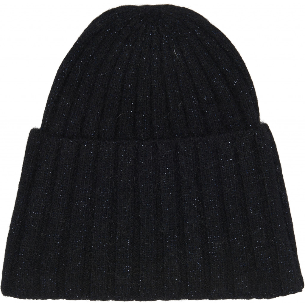 Super blød sort hue med lidt glimmer. 