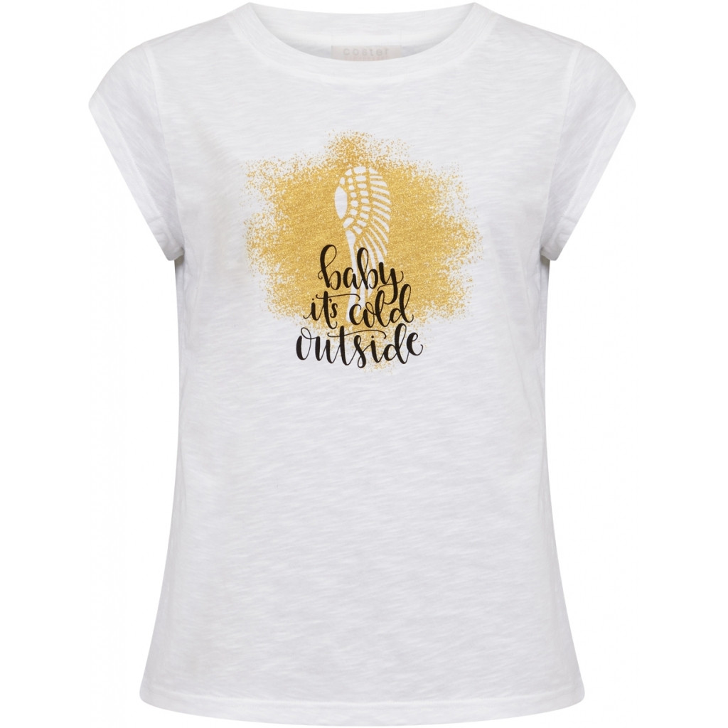 Coster Copenhagen t-shirt i hvid med print foran