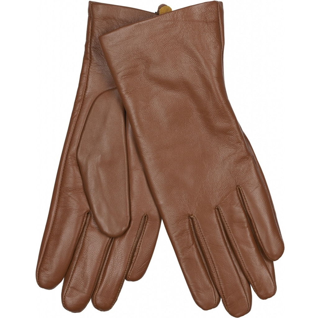 Lækker skindhandske med fingertouch 