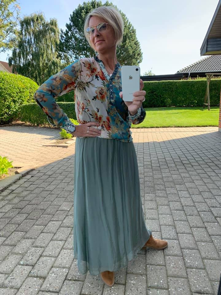 Caddis Fly grøn silke nederdel