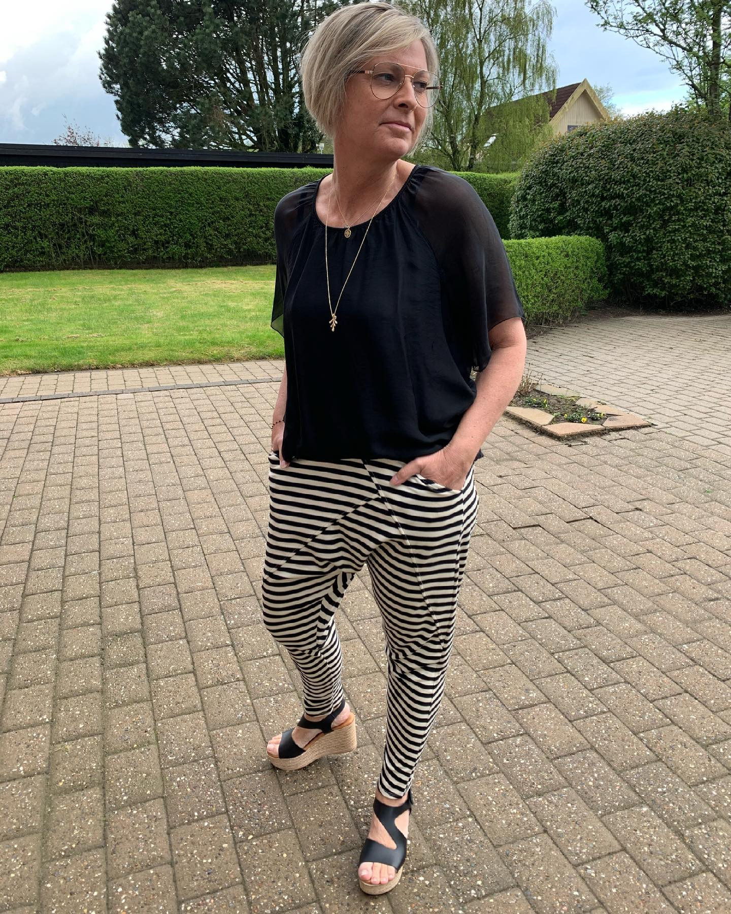 COSTER sort silke bluse Spar 70%