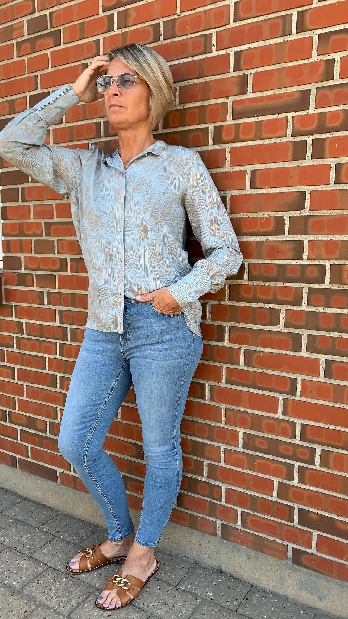 Caddis Fly lyseblå bluse. SPAR 70%