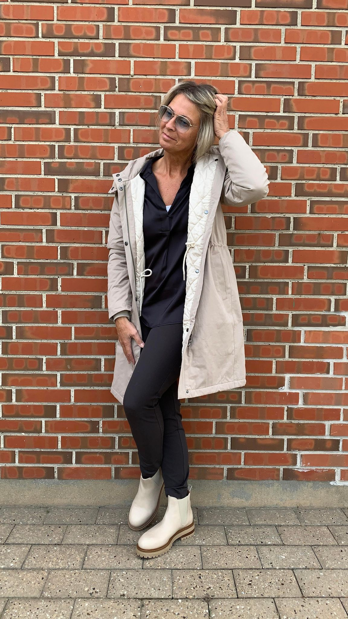 YAYA parkarjakke i sand