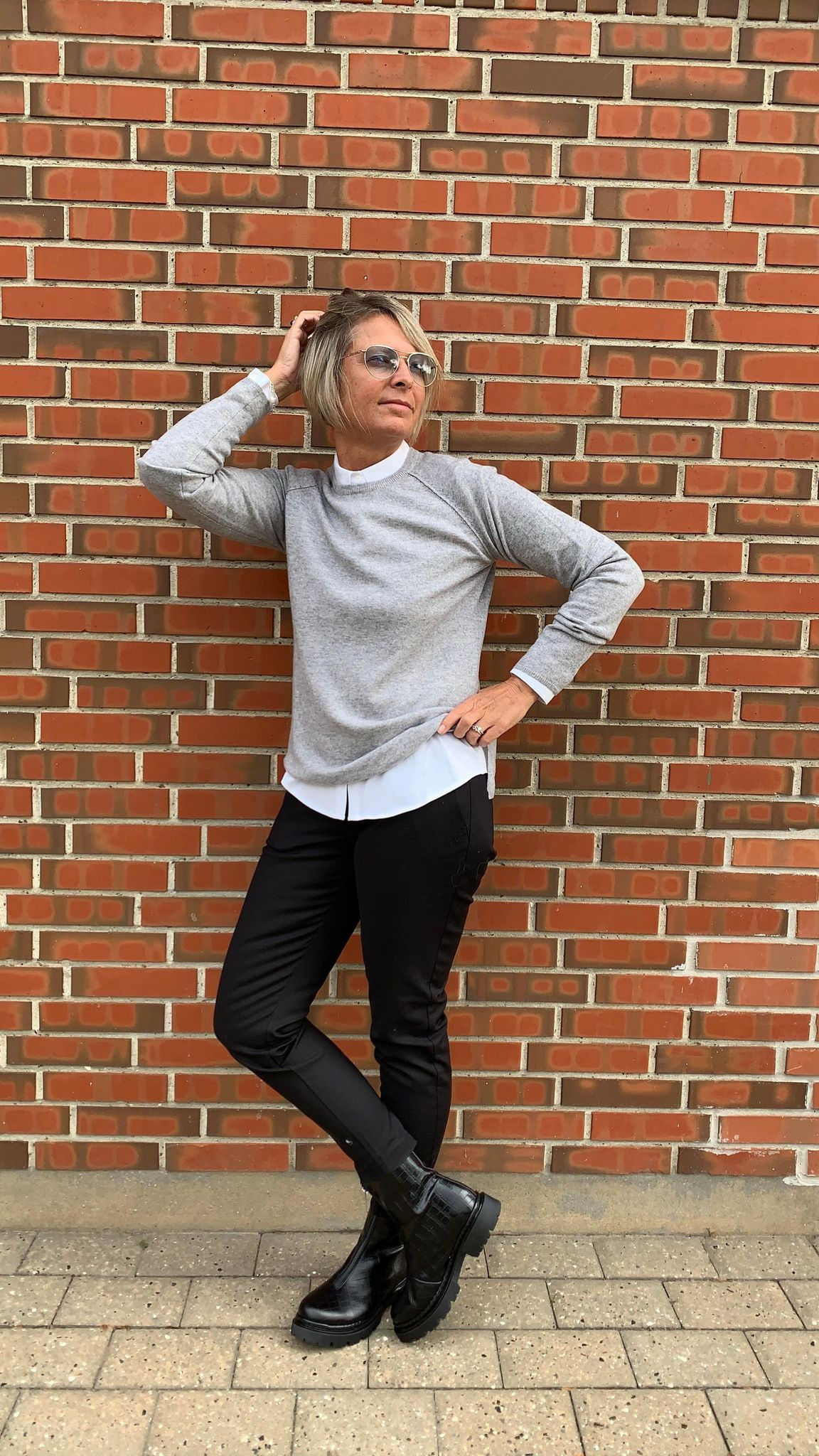 Butterfly grå kashmir pullover