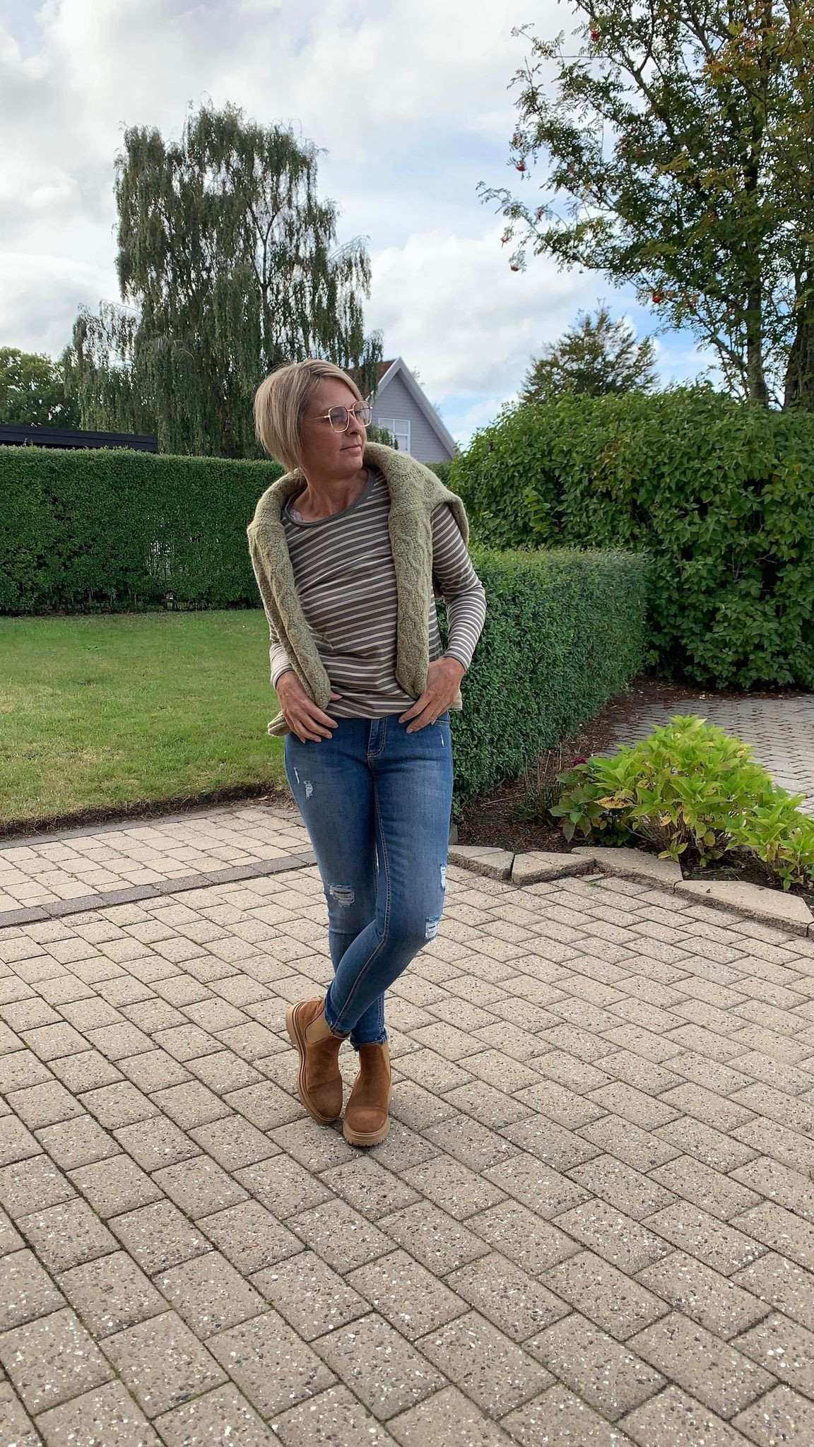 COSTER CPH t-shirt med grønne striber