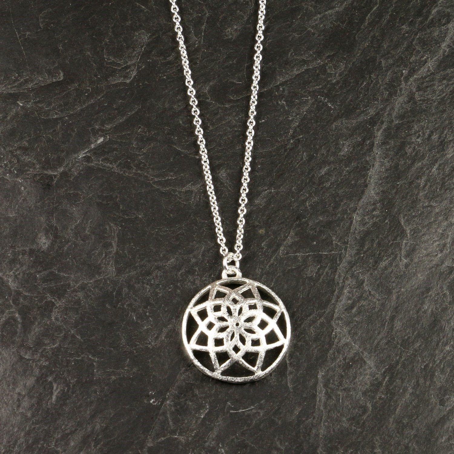 Pure By Nat kæde med sølvbelagt vedhæng