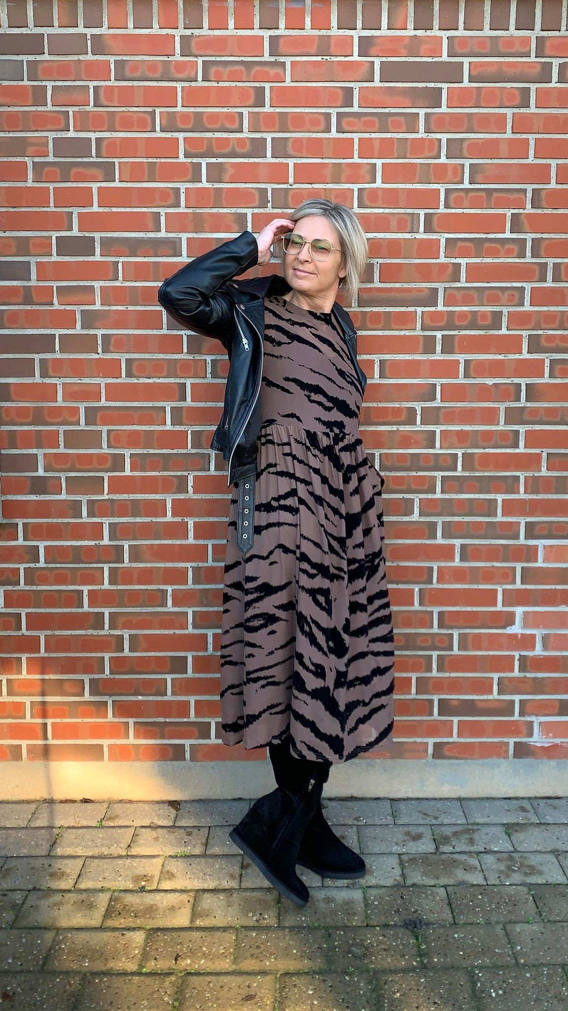 Coster Cph kjole mesh zebra print. Spar 70%