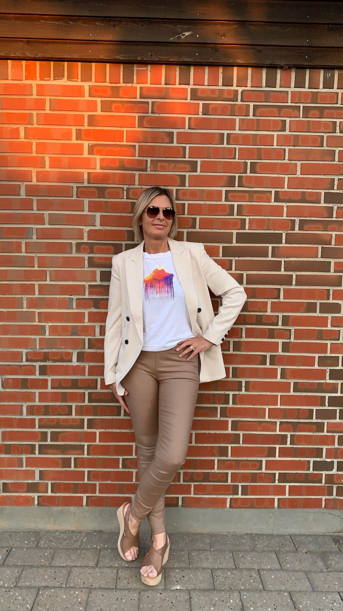 YAYA blazer lys sand