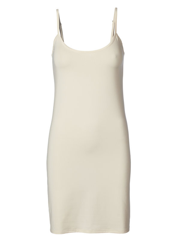 Rosemunde, enkel stropkjole med elegant detalje, rund hals