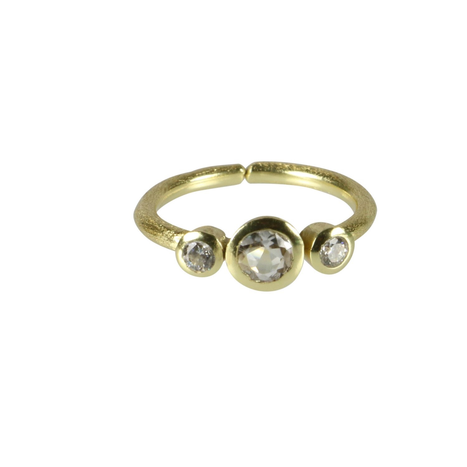 Pure By Nat guldbelagt ring med sten