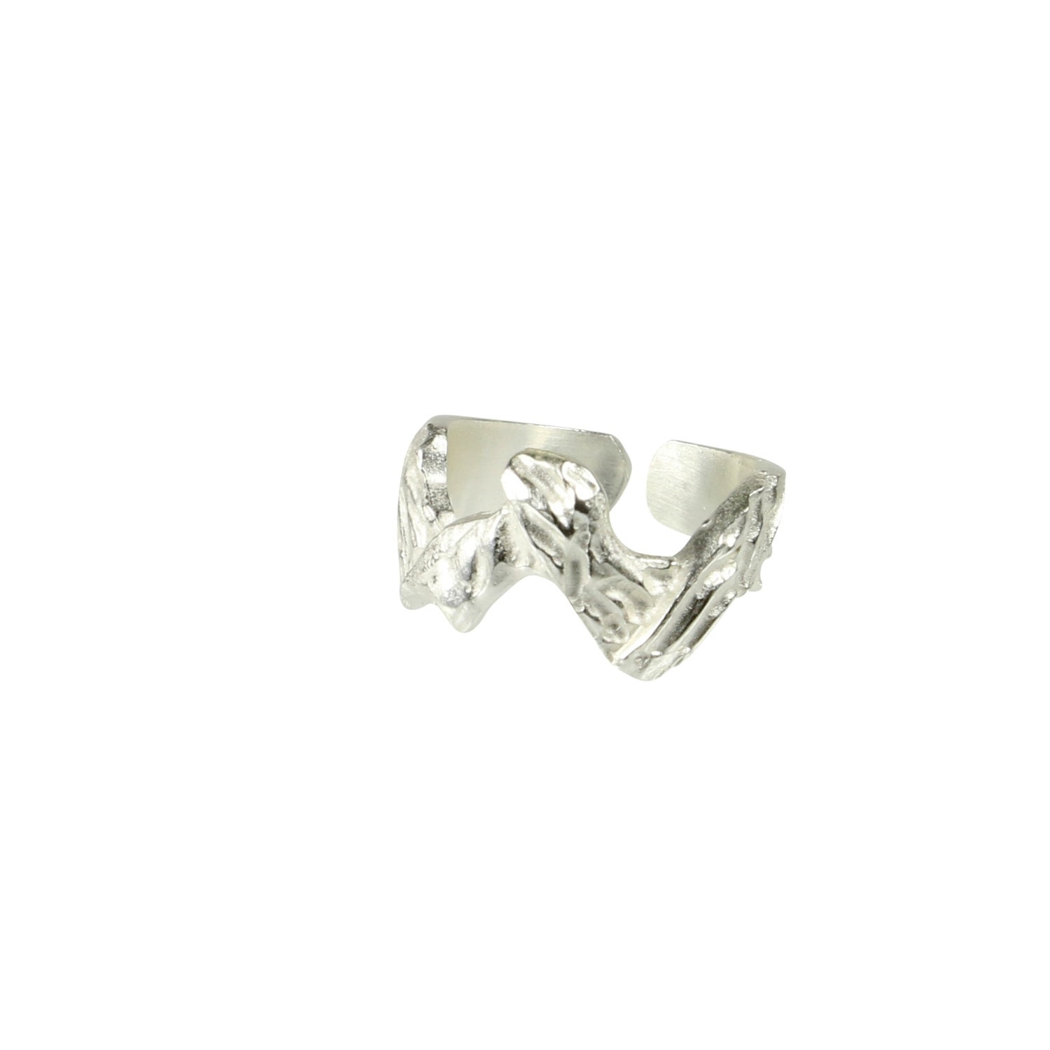 Pure By Nat sølvbelagt zig zag ring