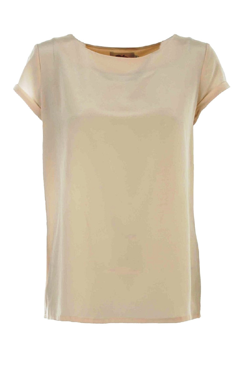 Butterfly silkebluse i farven nude