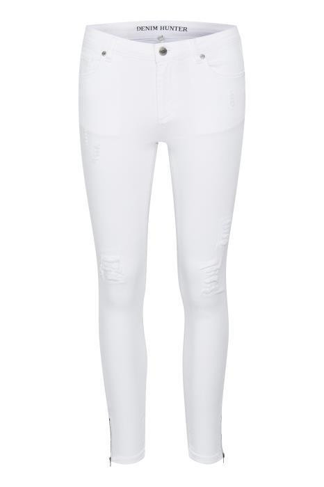 Denim Hunter hvide jeans med slid