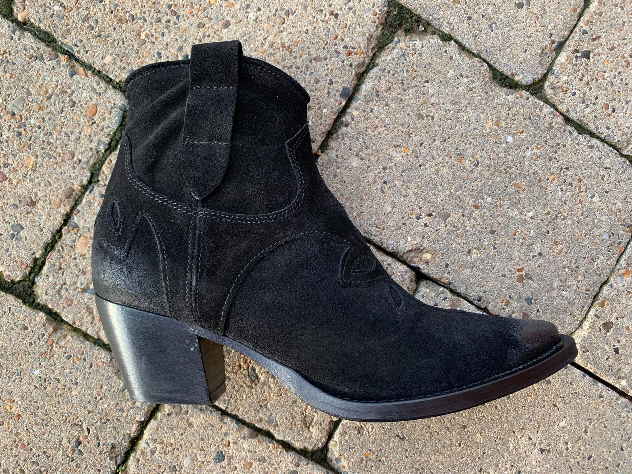 Bukela kort western støvle i sort