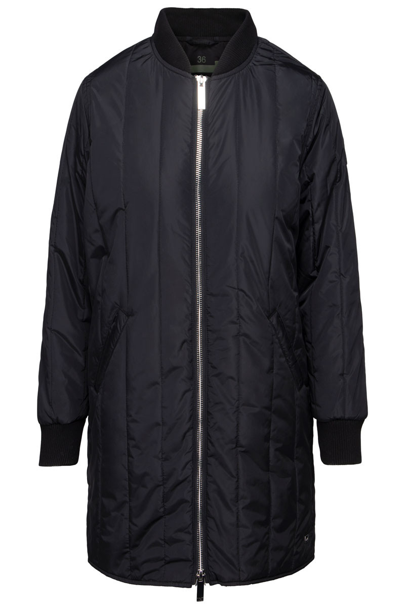 Ticket woman sort frakke