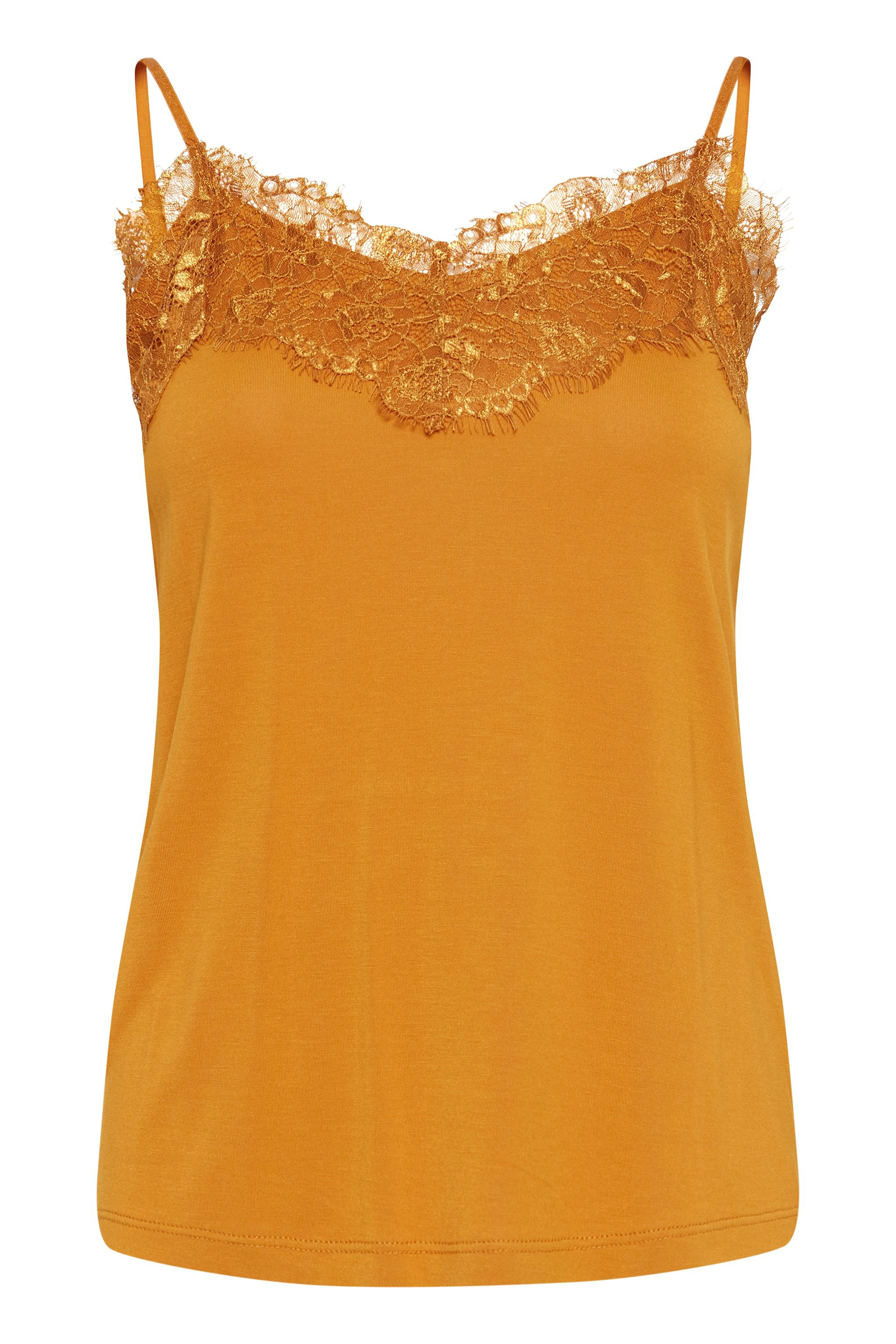 ICHI top i en smuk brændt orange farve