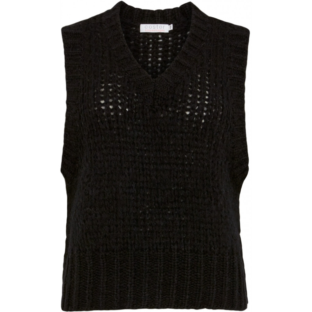 COSTER sort vest i alpaca