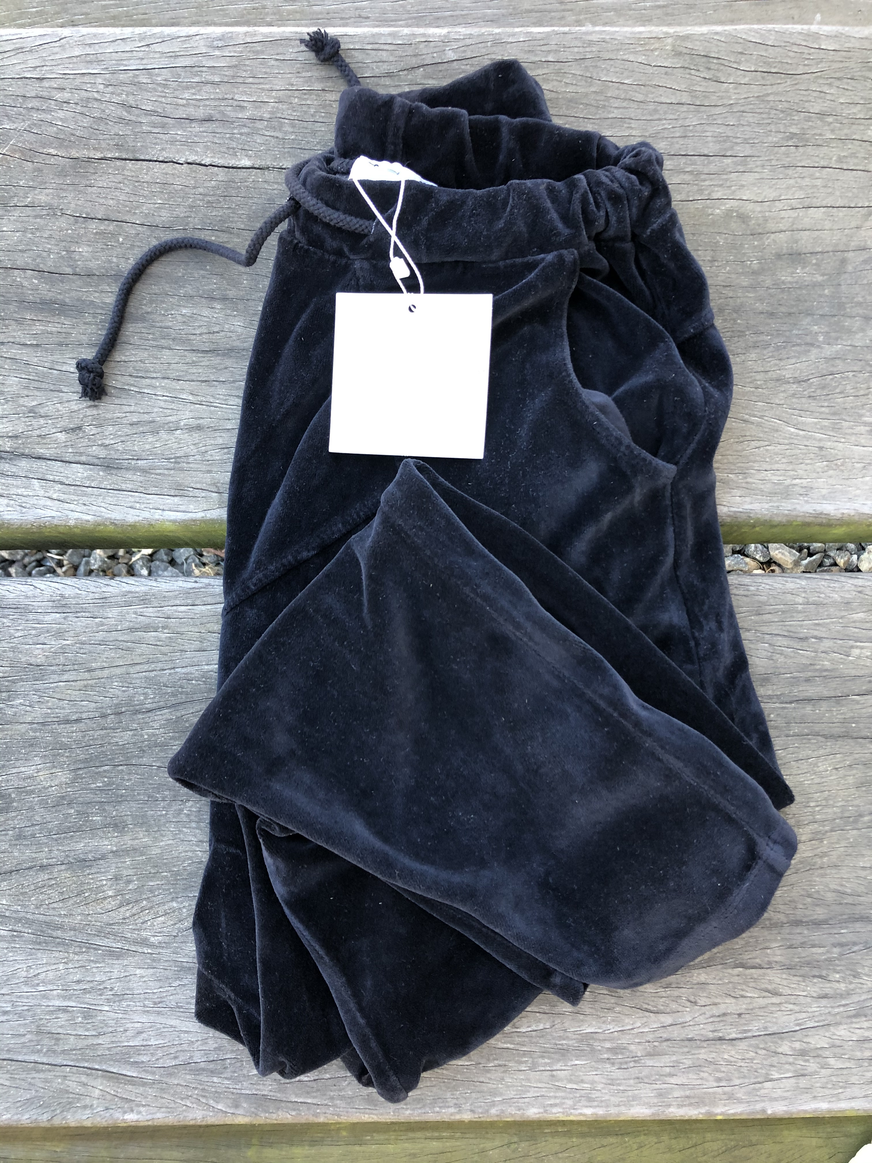 Cabana Living baggy velour bukser i koksgrå