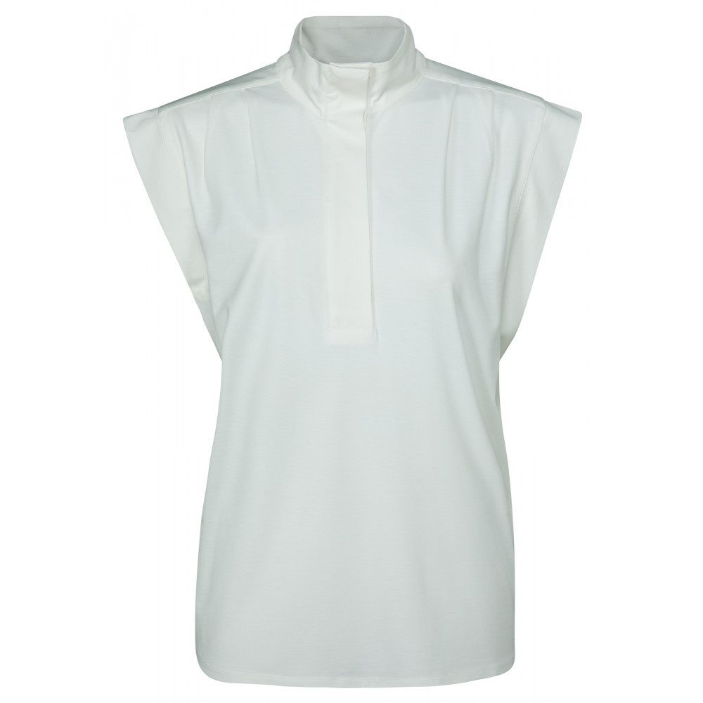 YAYA stilfuld jerseytop i hvid. SPAR 70% 