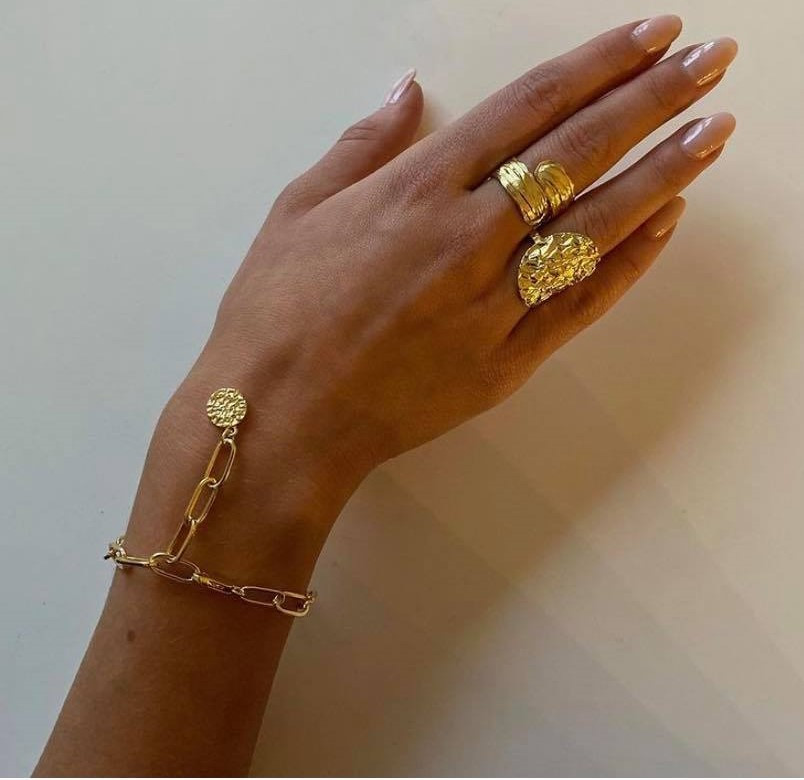 Pure By Nat guldbelagt ring