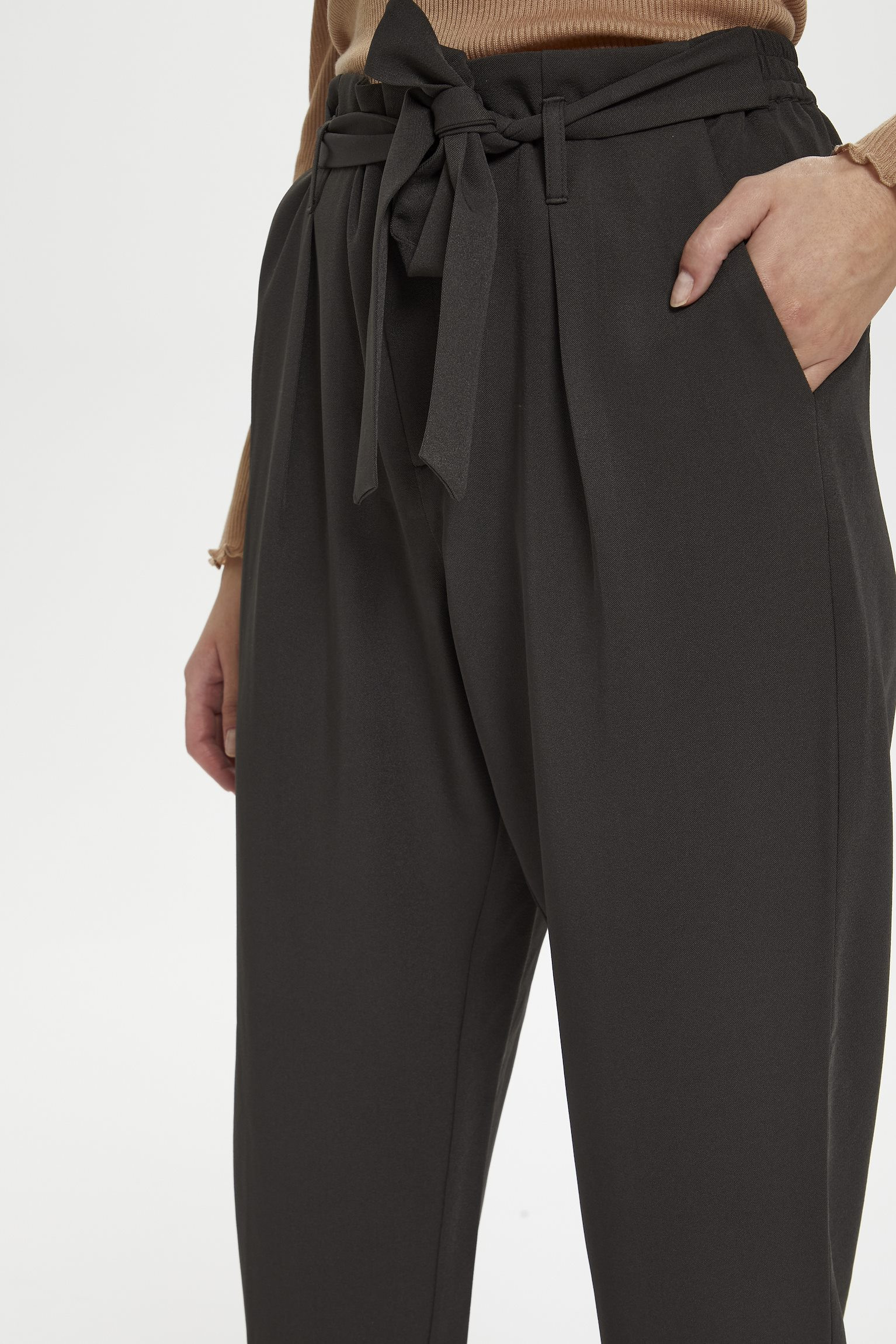 Saint Tropez brun/grønne bukser med bindebånd