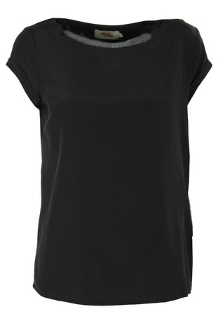 Butterfly silkebluse i sort