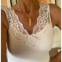 Tim & Simonsen hvid lace top. 