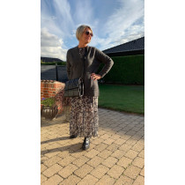 YAYA koksgrå strik med v-hals.