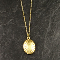 Pure By Nat kæde med vedhæng i guldbelagt