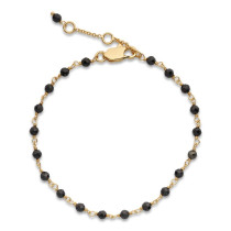 Pure By Nat guldbelagt armbånd m. natursten