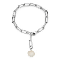 Pure By Nat lænkearmbånd m. ferskvandsperle.