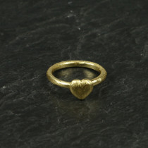 Pure By Nat Guldbelagt ring m. guldbelagt hjerte