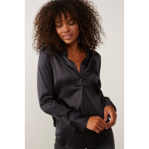 YAYA sort satin bluse