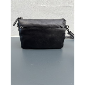 Super fin tegnebog/taske i sort med lang rem.