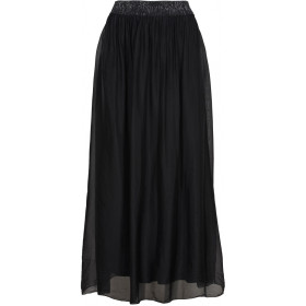 Caddis Fly sort silke nederdel