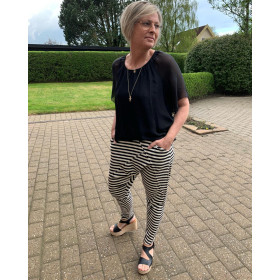 COSTER sort silke bluse Spar 70%