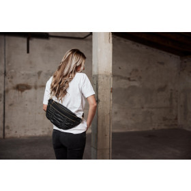 Tim & Simonsen sort bumbag med silver lynlås