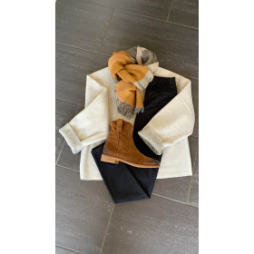 Re:Designed Tørklæde i gule og grå farver