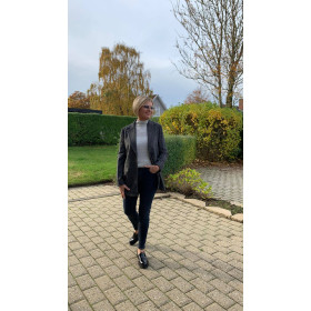 YAYA blazer i grå sildebensmønster