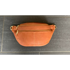 Tim & Simonsen cognac bumbag med guld lynlås