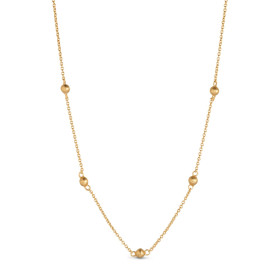 Pure by Nat kort kæde med kugle vedhæng 