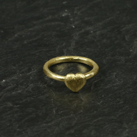 Pure By Nat Guldbelagt ring m. guldbelagt hjerte