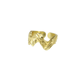 Pure By Nat guldbelagt zig zag ring 
