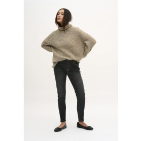 MY ESSENTIAL WARDROBE sorte jeans med høj talje 