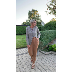 Coster CPH cardigan i brun melange