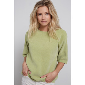 YAYA chenille sweater i en smuk sart grøn. SPAR 70%